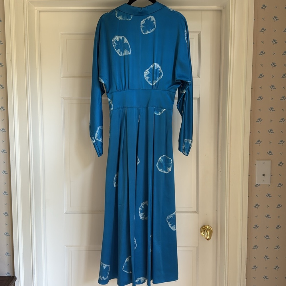 Alejandra Alonso Rojas Shibori Silk Tie-Front Dress - Picture 8 of 15
